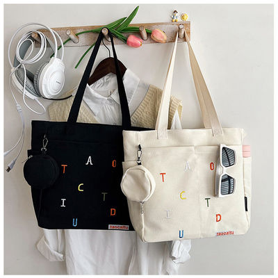 2023 Canvas Tote schoudertas voor zachte vrouw in medium 30-50cm aangepaste kleur