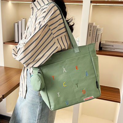 2023 Canvas Tote schoudertas voor zachte vrouw in medium 30-50cm aangepaste kleur