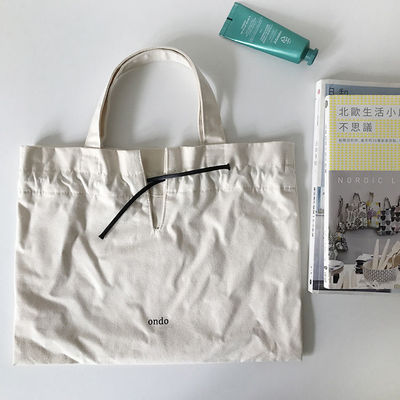 Polyester bekleding materiaal Custom logo gedrukt linnen katoen doek trekstreng Tote Bag