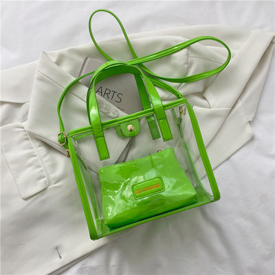Nylon bekleding Acceptabel OEM/ODM Duidelijke PVC zakdoeken met gekleurd handvat