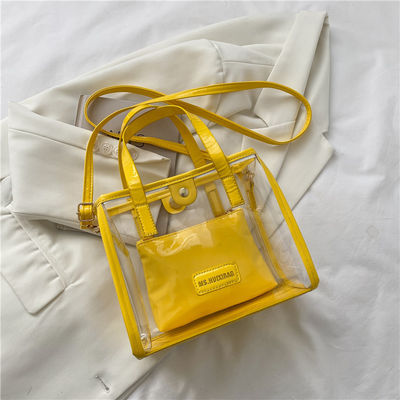 Nylon bekleding Acceptabel OEM/ODM Duidelijke PVC zakdoeken met gekleurd handvat