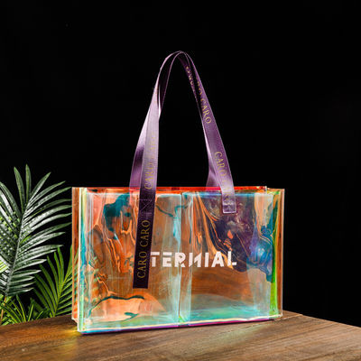 Custom logo holografische strandtas met sterkere handvat en ander patroon type