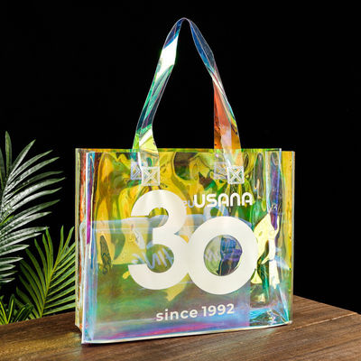 Custom logo holografische strandtas met sterkere handvat en ander patroon type