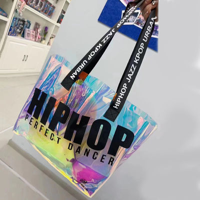 Custom logo holografische strandtas met sterkere handvat en ander patroon type