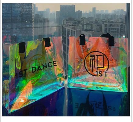 Custom logo holografische strandtas met sterkere handvat en ander patroon type