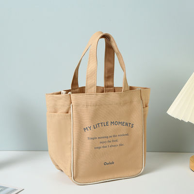 Gepersonaliseerde Kleur Plain Cotton Canvas Herbruikbare Vrouwen Shopping Tote Bag voor Middengrootte