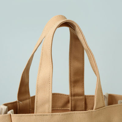 Gepersonaliseerde Kleur Plain Cotton Canvas Herbruikbare Vrouwen Shopping Tote Bag voor Middengrootte
