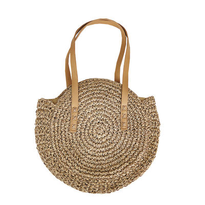 Crochet Handtas Vrouwen Grote Zomer Ronde Aanpassing Kleur Marokkaanse Papier Zee Strand Tote Straw Bag