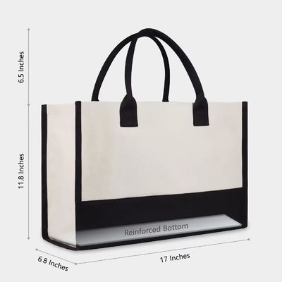 Afdrukbare verzending Monogram cadeautoet zak voor vrouwen Op maat gemaakt Canvas Beach Bag