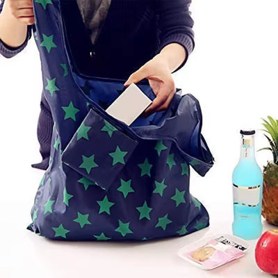 Eco-vriendelijke gerecyclede Ripstop Nylon waterdichte boodschappenzakjes met Soft-loop stijl