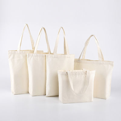 Medium Size Custom Printed Logo Design Cotton Bag in zwart wit roze natuurlijke kleur