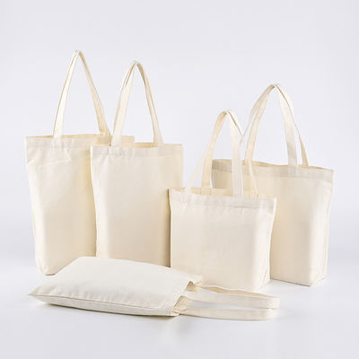 Medium Size Custom Printed Logo Design Cotton Bag in zwart wit roze natuurlijke kleur