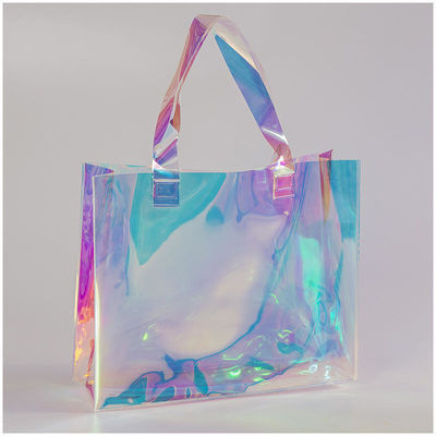 Letter Pattern PVC Tote Bag Waterdicht Transparante en aanpasbare ontwerp