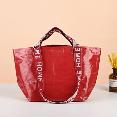 Gepersonaliseerde kleur zware taak gelamineerd polypropyleen print geweven toet zak met handvat