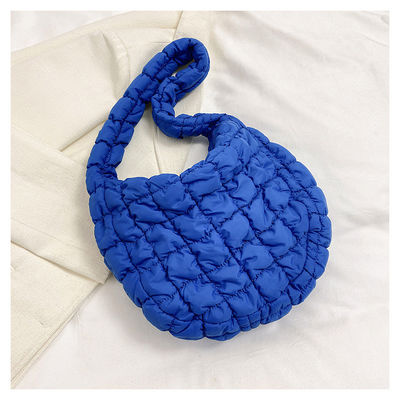 Gepersonaliseerde kleur winter katoen gepolsterd overdekte Sling Down Tote Bag voor vrouwen in de winter