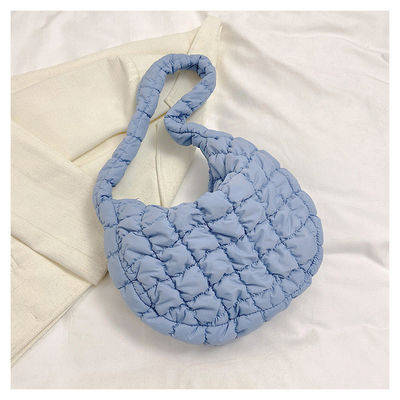 Gepersonaliseerde kleur winter katoen gepolsterd overdekte Sling Down Tote Bag voor vrouwen in de winter
