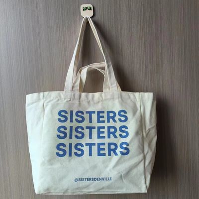 Canvas winkeltas met logo's Plain Custom Sublimation Blanks Witte polyester Tote Bag
