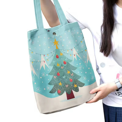 Nieuwste modieuze stijl Custom winkeltas Canvas Tote tassen met full color printing