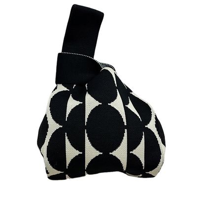 Mode Luxe Bloemen Patroon Mini Handtas Vrouwen Handtas Winkelen Schattige Gebreide Tote Bag