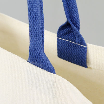 Gepersonaliseerde Tote Bag Blank Square Bottom Cotton Canvas Shopping Handbag voor reclame