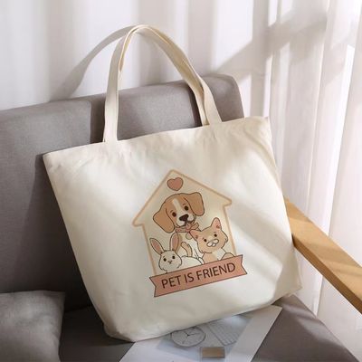 Promotie Custom Shoulder Duurzaam Cotton Canvas Shopping Tote Bag met grote capaciteit