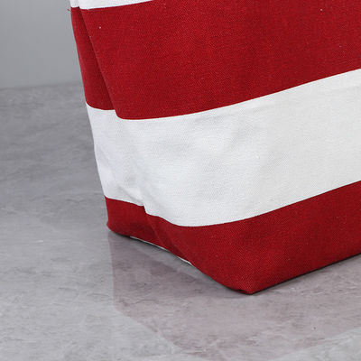 Striped Handheld Canvas Bags Customized Tote Bag Shopping Bags met logo