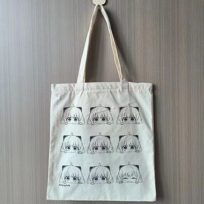 Custom Printed Logo Dames Canvas Cotton Tote Bags met Soft-Loop Stijl en Middelgrootte