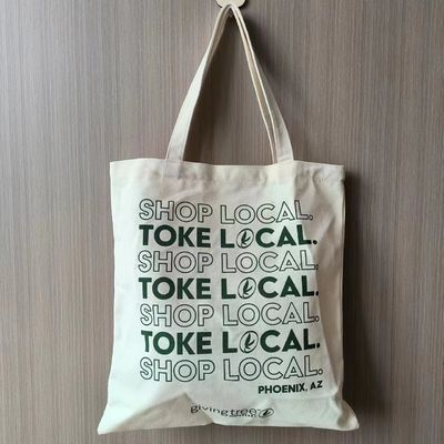 Custom Printed Logo Dames Canvas Cotton Tote Bags met Soft-Loop Stijl en Middelgrootte