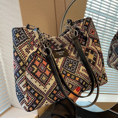 Print Patroon Printed Canvas Shopping Bag Duurzame Tote Wandtapijt Bag voor promotie
