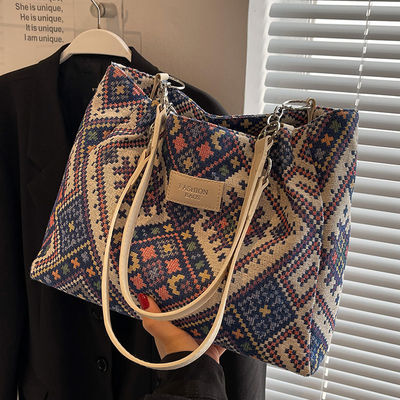 Print Patroon Printed Canvas Shopping Bag Duurzame Tote Wandtapijt Bag voor promotie