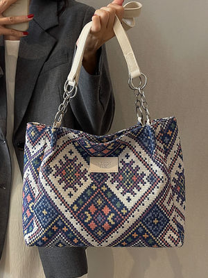 Print Patroon Printed Canvas Shopping Bag Duurzame Tote Wandtapijt Bag voor promotie