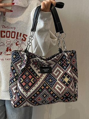 Print Patroon Printed Canvas Shopping Bag Duurzame Tote Wandtapijt Bag voor promotie