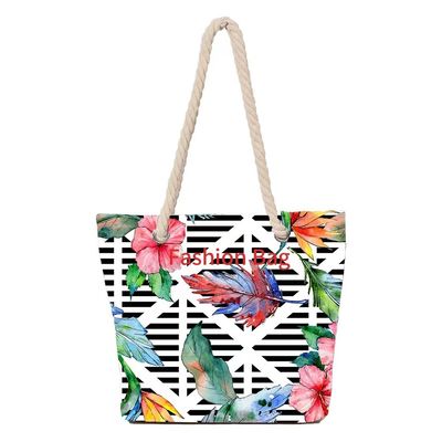 Soft-loop stijl Canvas Beach Bag Op maat gemaakte schoudertassen voor vrouwen Mode