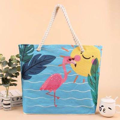 Soft-loop stijl Canvas Beach Bag Op maat gemaakte schoudertassen voor vrouwen Mode