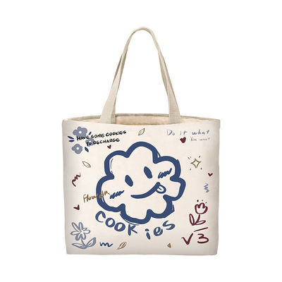 Nieuwste modieuze stijl aangepaste logo katoenen doek Tote Bag met rits promotie