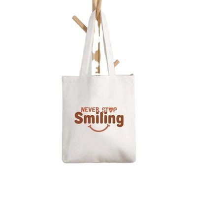 Dagelijks leven Custom Printed Logo Cotton Canvas Tote Bag Opvouwbare Herbruikbare Winkeltas