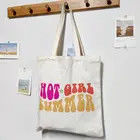 Dagelijks leven Custom Printed Logo Cotton Canvas Tote Bag Opvouwbare Herbruikbare Winkeltas