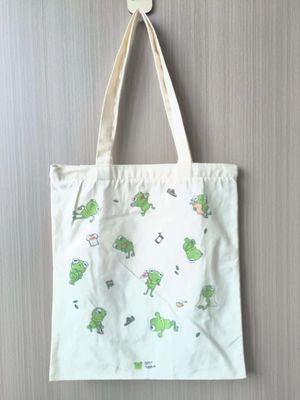 Gedrukt biologisch katoenen doek Tote Bag Grote herbruikbare winkeltas met aangepast logo