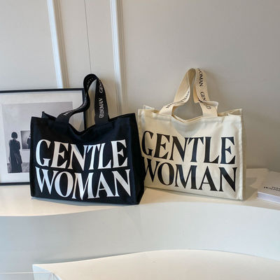 OEM/ODM Acceptabele natuurlijke katoen heavy duty canvas tote bag met zak en rits