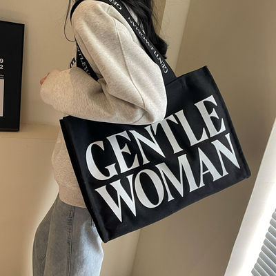 OEM/ODM Acceptabele natuurlijke katoen heavy duty canvas tote bag met zak en rits