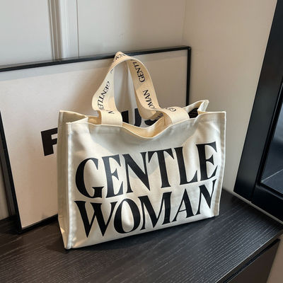 OEM/ODM Acceptabele natuurlijke katoen heavy duty canvas tote bag met zak en rits