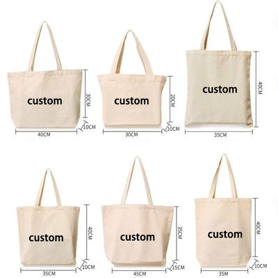 Nieuwste Modieus Custom Logo Eco Friendly Canvas Tote Bag met Zipper en Pocket