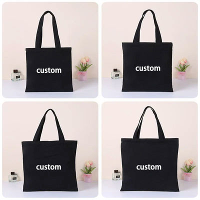 Nieuwste Modieus Custom Logo Eco Friendly Canvas Tote Bag met Zipper en Pocket