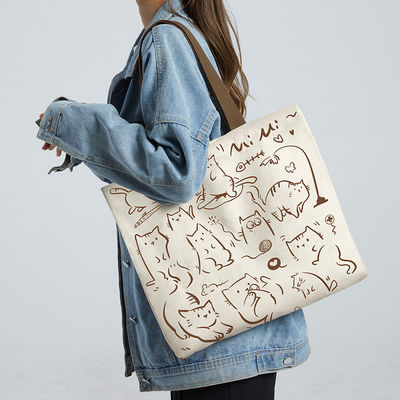 Medium Canvas Tote Bag gemaakt van biologisch katoenen linnen voor duurzame winkeloplossingen