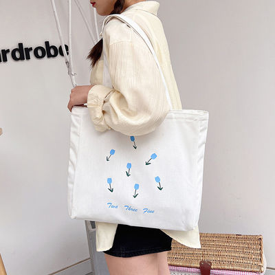 Gepersonaliseerde kleur Eco-vriendelijk Recycled Grote winkeltas Canvas Katoenen Tote Bags
