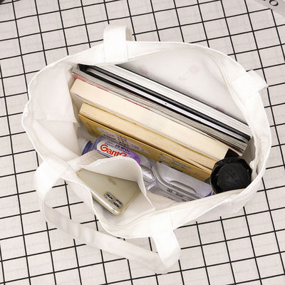 Gepersonaliseerde kleur Eco-vriendelijk Recycled Grote winkeltas Canvas Katoenen Tote Bags