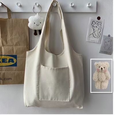 Herbruikbaar op maat gedrukt logo Eco-vriendelijk Winkelen Grocery Canvas Bags Tote Gift Bag