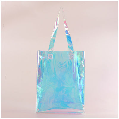 Medium Jute Custom PVC Laser Bag voor Recycled Plastic Transparent Holographic Shopping