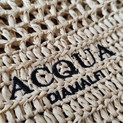 Hoge capaciteit Koreaanse stijl vrouwen stro strand vakantie picknicktas met custom logo