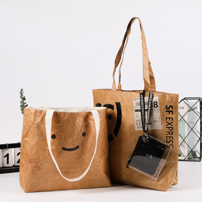 Gepersonaliseerde grote capaciteit Tote Bag Sopping Bag Eco Friendly Waterproof Dupont Paper Bag